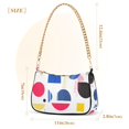 thumbnail image 3 of FORMRS Womens Shoulder Bag with Chain Strap Clutch Purse Cute Tote Handbag, Blue Retro Shapes, 3 of 7