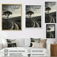 thumbnail image 4 of Designart "Black And White Tree Landscape Minimalism" Tree Floater Framed Canvas Prints, 4 of 5