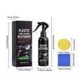 thumbnail image 3 of Plastic Restorer Spray Kit With Applicator Sponge and Microfiber Towel for Car Interior and Exterior Plastic Parts Restoration and Protection, 3 of 7