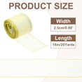 thumbnail image 2 of Uxcell Sheer Organza Ribbon, Sparkly Gifts Wrap Ribbons for Wedding Party Cake Flower Light Yellow, 2 of 5