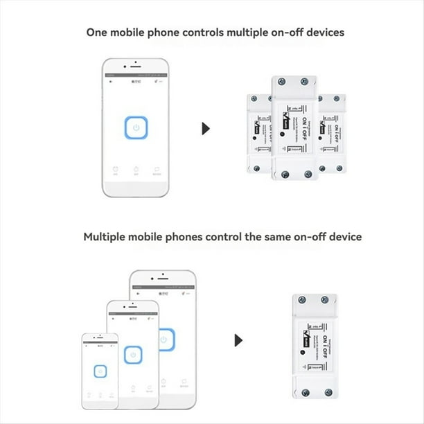 Interruptor Inteligente Tuya Zigbee de 10 A, Interruptor Universal Inteligente, Aplicación Smart Life, Control Remoto por Voz para Automatización del Hogar Inteligente
