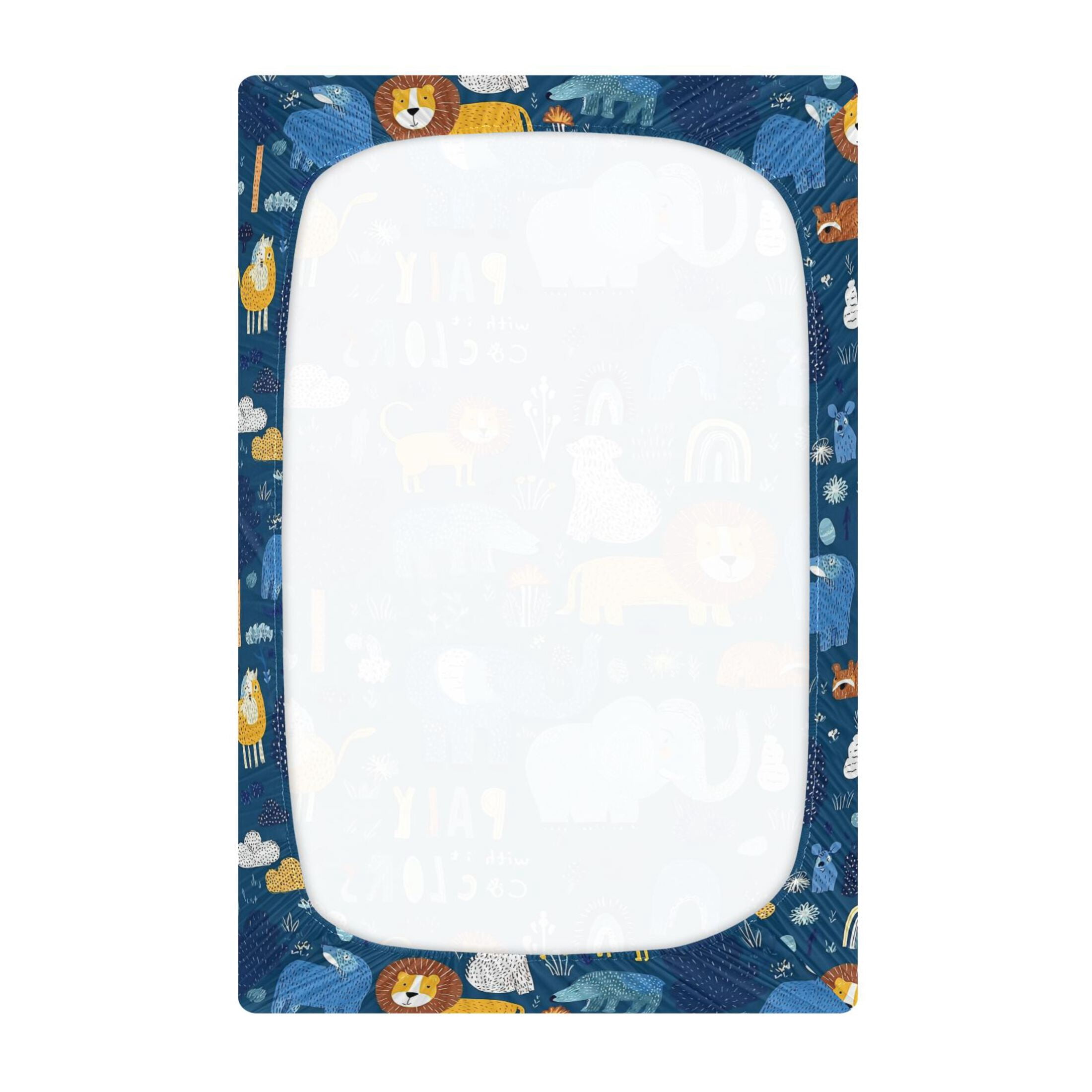 Baby Essentials 52”x 28”- Standard Cotton-like Modal Elastic- Animal Patterns Design Crib Sheets for Newborns and Toddlers