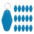 thumbnail image 1 of Unique Bargains Vintage Motel Keychain Blank Hotel Keychains Rhombus Retro Key Tag, Light Blue, 16 Pack, 1 of 7
