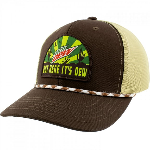 Mountain Dew 895781 Out Here Its Dew Desert Sunrise Adjustable Rope Hat