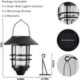 2 Pack Solar Lantern Outdoor Hanging Solar Lights, Solar Powered Porch