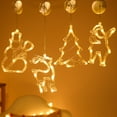 thumbnail image 3 of PENGXIANG Christmas LED Star Bell Snowman Santa Suction Cup Fairy Light Home Window Decor, 3 of 9