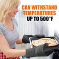 thumbnail image 7 of HEETLY 12.5-Inch Extra Long Waterproof Silicone Oven Mitts, 1-Pair Set, Heat Resistant with Cotton Lining, Black, 7 of 7
