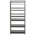 thumbnail image 5 of Niche Flip Flop 67 Inch Folding 6-Shelf Bookcase, No Tools Assembly, Sturdy Solid Wood, Easy Setup, Space-Saving Bookshelf for Home, Office, Dorm, Living Room, Bedroom, Grey Finish, 5 of 5