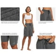 thumbnail image 7 of BALEAF Women's Bermuda Shorts Cotton Long Shorts with Pockets Deep Gray M, 7 of 7