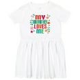thumbnail image 3 of Inktastic My Godmother Loves Me Girls Girls Toddler Dress, 3 of 5