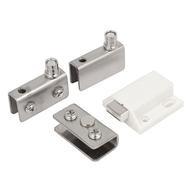 pinza Clip cabeza magnética individual w conjunto de cristal para puerta de armario Unique Bargains la puerta se detiene