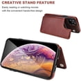 thumbnail image 5 of REQO iPhone 11 Pro Wallet Case with Card Holder,REQO PU Leather Kickstand Card Slots Case,Double Magnetic Clasp and Durable Shockproof Cover for iPhone 11 Pro 5.8 Inch(Brown), 5 of 7