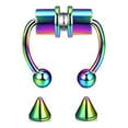 thumbnail image 5 of Nose Septum Ring Stainless Steel Horseshoe Fake Nose Ring Magnetic Faux Fake False Imitate Hoop Ring Clip Body Non Piercing Jewelry Z1V7, 5 of 9