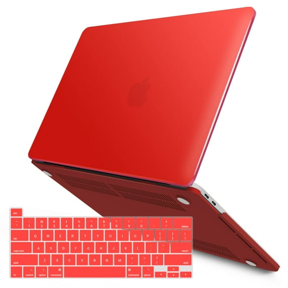 IBENZER New 2022 2021 MacBook Pro 13 Inch Case M1 A2338 A2289 A2251 A2159 A1989 A1706 A1708, Hard Shell Case with Keyboard Cover for Apple Mac Pro 13 Touch Bar(2022-2016), Red, W-T13-RD+1