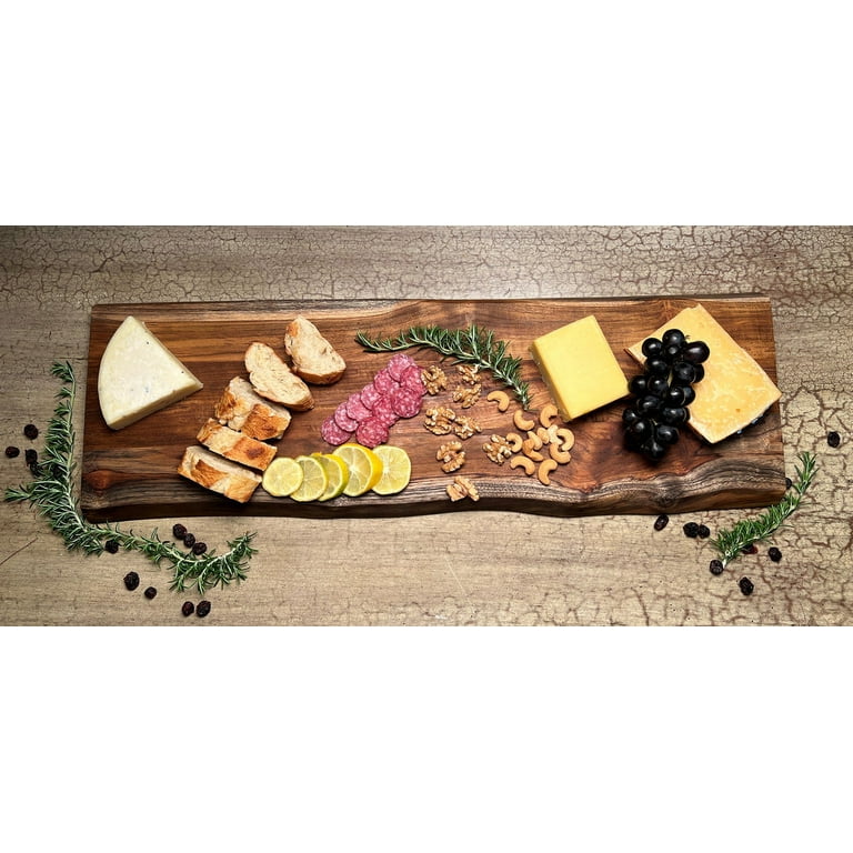 Mountain Woods Brown Hand Crafted LIVE EDGE Acacia Cutting Board, Charcuterie  Board