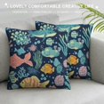 thumbnail image 3 of BCIIG Fish Seaweed Graphic Decorative Throw Pillow Cover for Home Couch Living Room Bed Sofa, 1PC Short Plush Cushion Cover 12x12in, 3 of 5