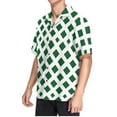 thumbnail image 2 of ALAZA Checkered Geometric Men's Hawaiian Shirt Short Sleeve Casual Button Down Shirts L, 2 of 6