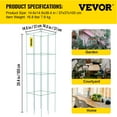 thumbnail image 2 of VEVOR 6 Pack Square Folding Tomato Cages 39" Plant Support Stake Tower PVC-coated Steel Tomato Cage Towers for Tomato Plants, Eggplants, Cucumber, Climbing Plants and More, 2 of 9