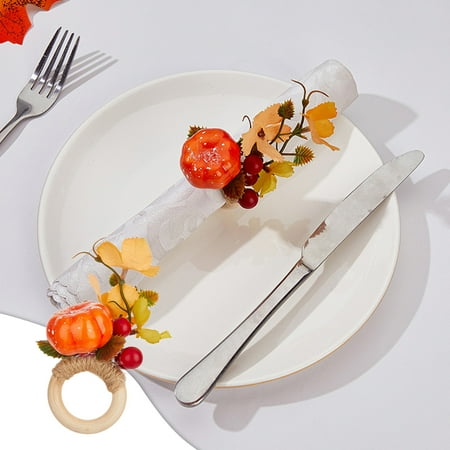 

Fall Napkin Rings Harvest Pumpkin Napkin Rings Maple Leaves Napkin Rings Holders Farmhouse Napkin Rings Halloween Thanksgiving Napkin Rings Fall Themed Gathering Pumpkin Dining Table Decor