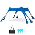 thumbnail image 2 of Costway 10 x 10 FT Beach Sunshade Canopy UPF50+ with Carry Bag &8 Sandbags &3 Shovels, 2 of 9