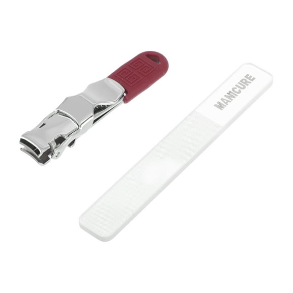 Unique Bargains 1 Set Delicate Nail Clippers Toenail Clippers Silver Tone Red