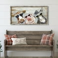 thumbnail image 6 of HFDF Animals Wooden Wall Art: Farmhouse Artwork Print Modern Farm Funny Pig Cow Donkey Wall Art with Sunglasses Diamond Floral Crown Country Picture for Nursery Kitchen Living Room 16x12inch Framed, 6 of 6