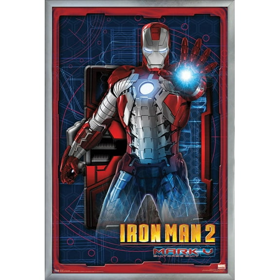 Marvel Cinematic Universe - Iron Man 2 - Briefcase Armor Wall Poster, 22.375" x 34", Framed