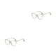 thumbnail image 3 of Gafas de ojo de gato Qarigey de moda Lentes de acrílico transparentes anti luz azul marco grande lujo Gris claro 2piezas, 3 of 6