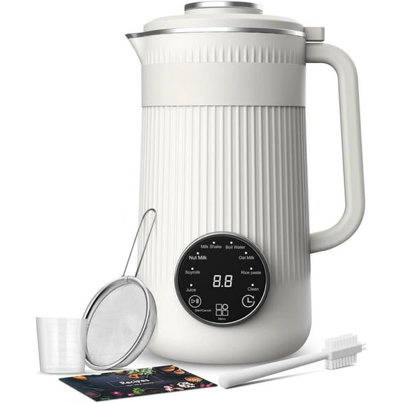 8 in 1 Nut Milk Maker Machine Blender, 32oz Homemade Soy, Almond, Oat, Coconut, Plant Based and Non Dairy Beverages, Nutmilk Maker Machines – with Delay Start and Keep Warm Functions
