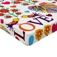 thumbnail image 2 of Ambesonne Romantic Fitted Sheet, Colorful Blooms Birds, Full Size, Multicolor, 2 of 3