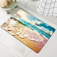 thumbnail image 6 of Diatomaceous Earth Bath Mat,Watercolor Beach Waves Non-Slip Volume Super Absorbent Fast Drying for Bathroom Kitchen Door mat,Eco-Friendly Easy to Clean 17×27.5Inch (43 * 70cm), 6 of 6