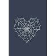 thumbnail image 2 of Junior's Lost Gods Halloween Heart Spider Web Racerback Tank Top Indigo Large, 2 of 4