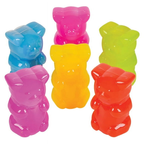 Gummy Bear Shape Bottles Slimes (6 Pieces)