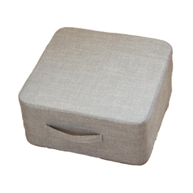 Cojín de suelo cuadrado de 15,75 x 15,75 x 7,09 pulgadas, muy duradero, para dormitorio, inauguración de la casa, fiesta y charla. Gris claro