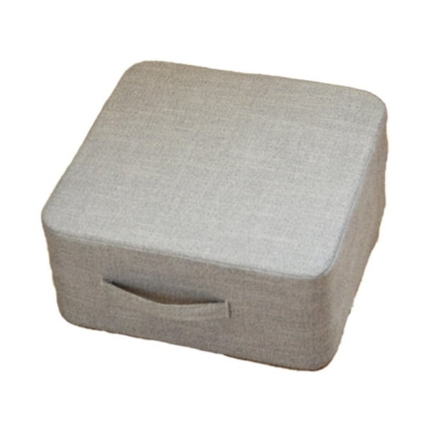 Cojín de suelo cuadrado de 15,75 x 15,75 x 7,09 pulgadas, muy duradero, para dormitorio, inauguración de la casa, fiesta y charla. Gris claro
