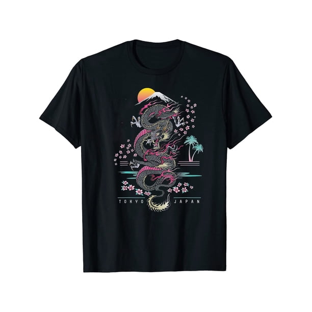 Dragon Print T-shirt, Men's Casual Street Style Stretch Round Neck Tee Shirt For Summer