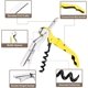 thumbnail image 3 of 10Pcs 5" Wine Openers Waiter Corkscrew Professional Red Wine Bottle Opener Double Hinged with Foil Cutter for Servers Bartender, Yellow, 3 of 5