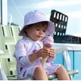 thumbnail image 2 of JAN & JUL 50+ UPF Kids Bucket Sun-Hat Girls, with Adjustable Strap (XL: 5-12 Years, Lavender), 2 of 7
