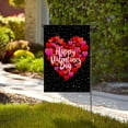 thumbnail image 6 of Happy Valentine's Day Garden Flag Double Sided Yard Banner Romantic Love Hearts House Flag for Porch Patio Lawn Farmhouse Wedding Anniversary Valentine's Day Party Decor, 11.8x17.7 Inch, 6 of 6