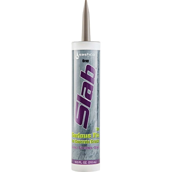 Sashco, Slab Repair Concrete Sealant, Acrylic, Latex, Industrial Sealant, 10.5 oz