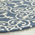 thumbnail image 3 of SAFAVIEH Cambridge Kimberly Geometric Wool Area Rug, Navy/Ivory, 8' x 8' Round, 3 of 7