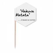 No worries Quote Art Deco  Fashion Toothpick Flags Cupcake Picks Party Celebration
