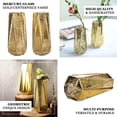 thumbnail image 4 of Efavormart 2 Pack 11" Gold Mercury Glass Vases Geometric Vases Flower Centerpieces, 4 of 11