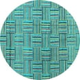 thumbnail image 1 of Ahgly Company Indoor Round Abstract Light Blue Modern Area Rugs, 8' Round, 1 of 4