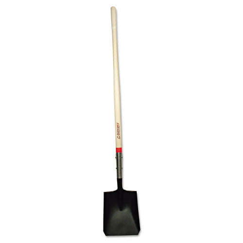 Traditional coal shovel with sturdy wooden handle 