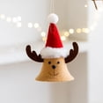 thumbnail image 4 of Adorno navideño de muñeco de nieve de tela - Decoración festiva de árbol en rojo y blanco con sonido melodioso, colgante colgante de 5,5 pulgadas para decoración navideña, 4 of 6