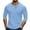 Sky Blue, variant on JSheng Casual Shirt for Men Men's Simple Solid Color Henry Button Long Sleeve Crewneck Comfy Blouses Army Green L