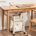 thumbnail image 3 of Estante de almacenamiento con carrito pequeño, mesa móvil para el hogar, estantería organizadora de libros, estante de almacenamiento de cosméticos y refrigerios para estudiantes para mujeres, 3 of 4