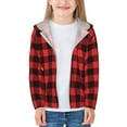 thumbnail image 3 of Kids Zip Up Hoodie for Boys Girls Toddler - black red buffalo plaid Checkered Lightweight Long Sleeve 4T Boys Girl Clothes, Sun Protection Windproof Jackets Hoodie Sweatshirt, 3 of 7