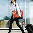 thumbnail image 5 of FORMRS Canvas Laptop Tote Bag for Women with 15.6" Computer Compartments Shoulder Handbag, Retro Christmas Ornaments Pattern, 5 of 7
